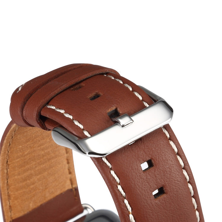 Denior Environmental Luxury Car Watch Leather Watch Band for Apple Watch Ultra 49mm&Watch Ultra 2 49mm / Series 10 46mm / 9&8&7 45mm / SE 3&SE 2&6&SE&5&4 44mm / 3&2&1 42mm(Brown) - Watch Bands by Denior | Online Shopping UK | buy2fix