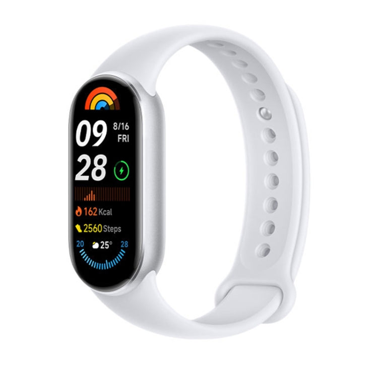 [HK Warehouse] Original Xiaomi Smart Band 9 Global 1.62 inch AMOLED Screen 5ATM Waterproof Smart Watch, Support Blood Oxygen / Heart Rate Monitor (Silver) - Wearable Devices by Xiaomi | Online Shopping UK | buy2fix