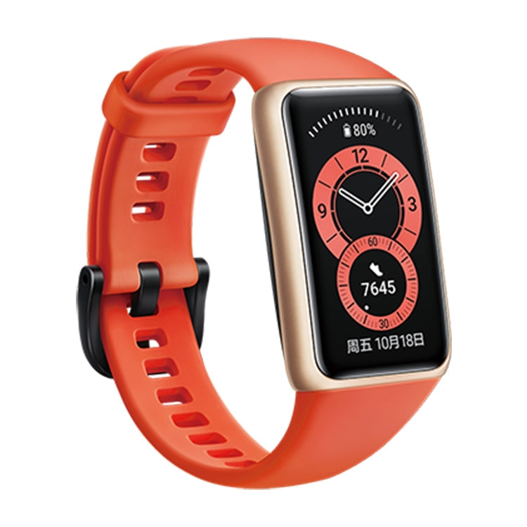 Original Huawei Band 6 1.47 inch AMOLED Color Screen Smart Wristband Bracelet, Standard Edition, Support Blood Oxygen Heart Rate Monitor / 2 Weeks Long Battery Life / Sleep Monitor / 96 Sports Modes(Orange) - Wearable Devices by Huawei | Online Shopping UK | buy2fix