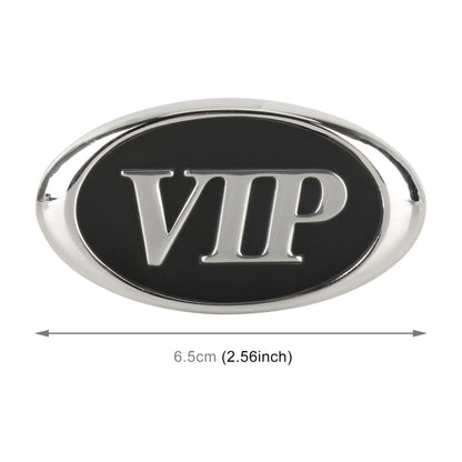 Car Oval Style VIP Metal Personalized Decorative Stickers, Size: 6.5 x 3.5 x 0.5cm - 3D Metal Sticker by buy2fix | Online Shopping UK | buy2fix