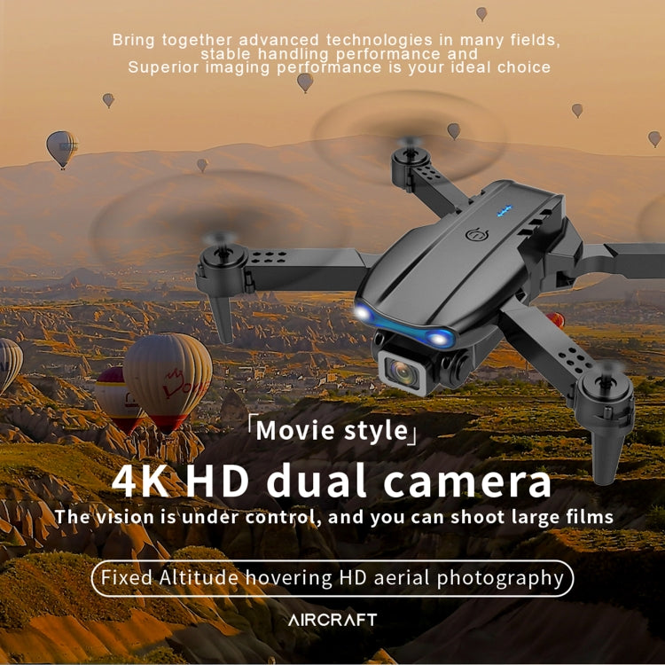 E99 Max 2.4G WiFi Foldable 4K HD Camera RC Drone Quadcopter Toy, Dual Camera (Grey) - RC Aircrafts by buy2fix | Online Shopping UK | buy2fix