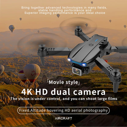 E99 Max 2.4G WiFi Foldable 4K HD Camera RC Drone Quadcopter Toy, Dual Camera (Black) - RC Aircrafts by buy2fix | Online Shopping UK | buy2fix