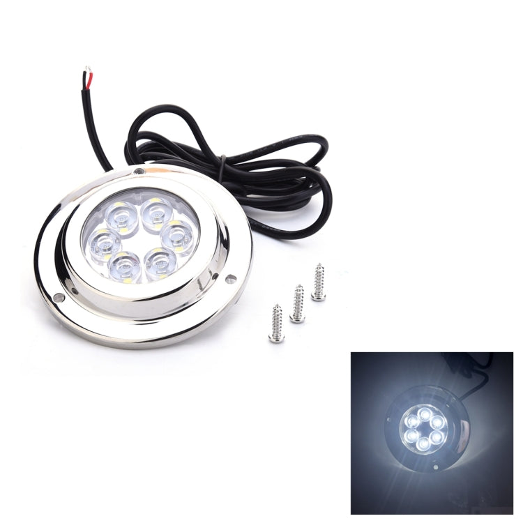 DC 10-30V 12W IP68 316 Stainless 6 LEDs White Light Underwater Light Boat High Power Bright for Marine / Yacht - Marine Accessories & Parts by buy2fix | Online Shopping UK | buy2fix