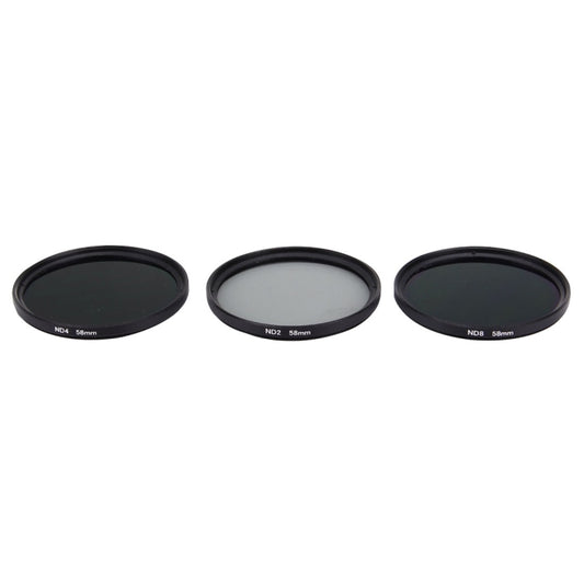 JUNESTAR Proffesional 58mm Lens Filter ND Filter Kits (ND2 + ND4 + ND8) for GoPro & Xiaomi Xiaoyi Yi & SJCAM Sport Action Camera - Lens Filter by JSR | Online Shopping UK | buy2fix