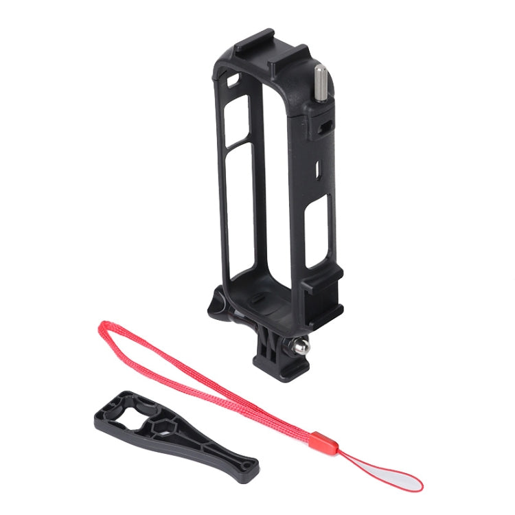 For Insta360 X4 Cold Shoe ABS Plastic Protective Frame with Adapter Mount & Screw (Black) - Mount & Holder by buy2fix | Online Shopping UK | buy2fix