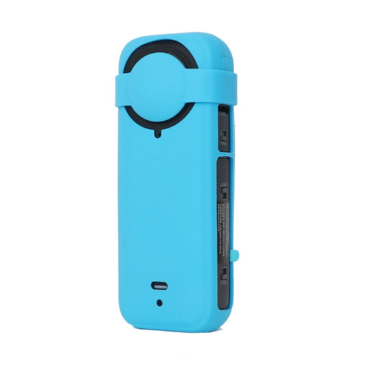 For Insta360 X4 Silicone Protective Case with Lens Cover (Blue) - Case & Bags by buy2fix | Online Shopping UK | buy2fix