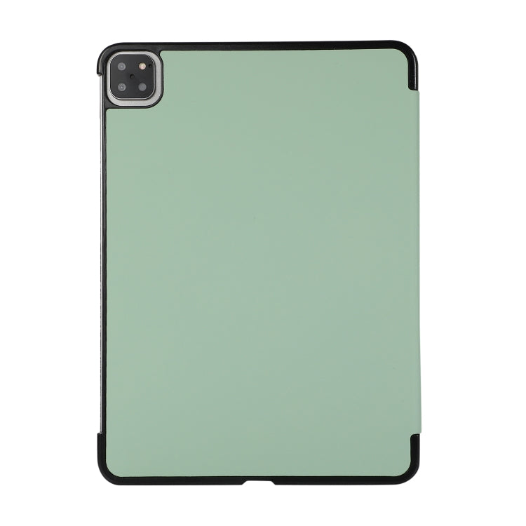 3-folding Skin Texture Horizontal Flip TPU + PU Leather Case with Holder For iPad Air 11 2024 / 2022 / 2020 10.9 (Mint Green) - iPad Air (2022) / (2020) 10.9 Cases by buy2fix | Online Shopping UK | buy2fix