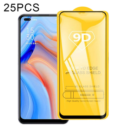 For OPPO Reno4 5G 25 PCS 9D Full Glue Full Screen Tempered Glass Film - OPPO Tempered Glass by imak | Online Shopping UK | buy2fix