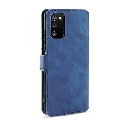 For samsung Galaxy A02s DG.MING Retro Oil Side Horizontal Flip Leather Case with Holder & Card Slots & Wallet(Blue) - Galaxy Phone Cases by DG.MING | Online Shopping UK | buy2fix