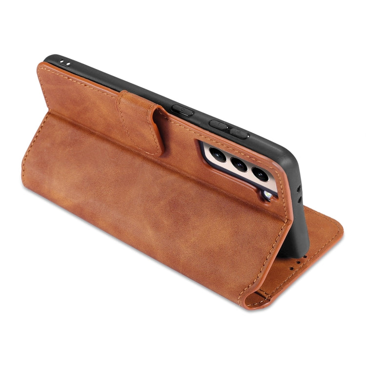 For Samsung Galaxy S21 5G DG.MING Retro Oil Side Horizontal Flip Case with Holder & Card Slots & Wallet(Brown) - Galaxy S21 5G Cases by DG.MING | Online Shopping UK | buy2fix