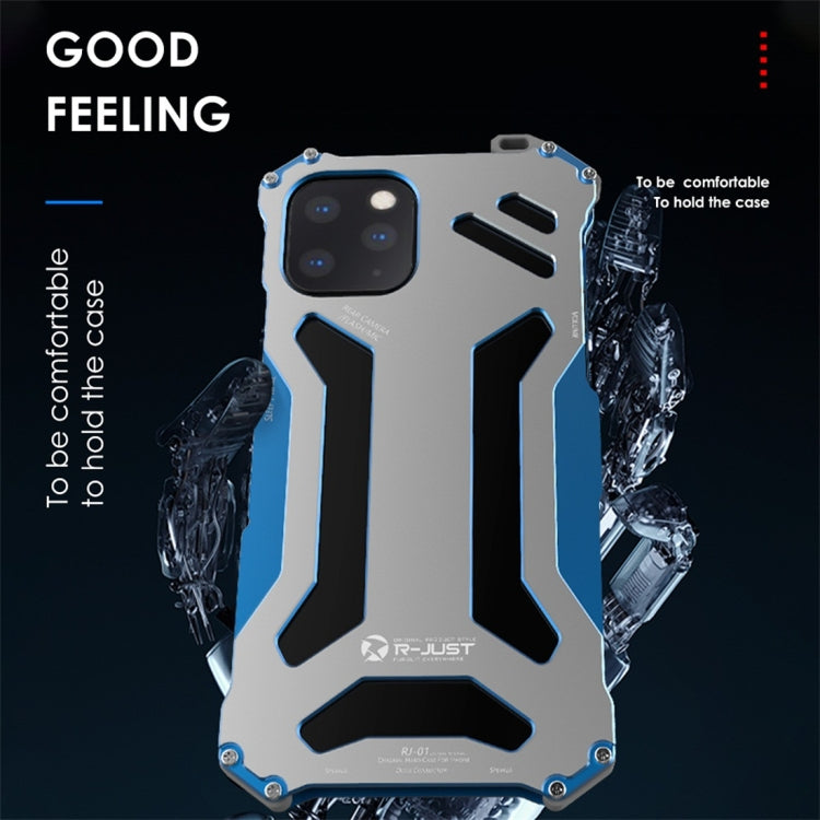 For iPhone 11 Pro Max R-JUST Shockproof Dustproof Armor Metal Protective Case(Black) - iPhone 11 Pro Max Cases by R-JUST | Online Shopping UK | buy2fix