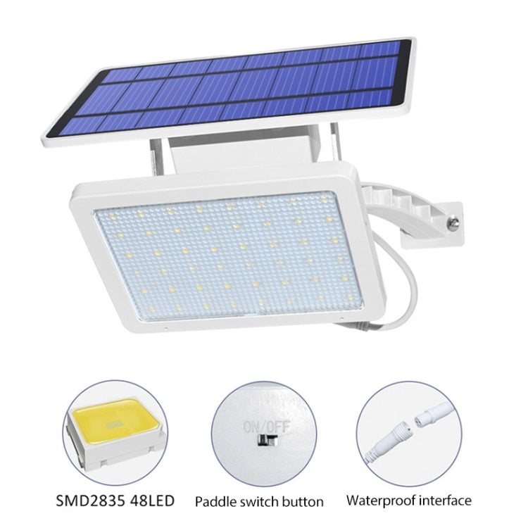 48 LED Detachable Solar Light IP65 Waterproof Outdoor Courtyard LED Street Lamp, Light Color:White Light(White) - Solar Lights by buy2fix | Online Shopping UK | buy2fix