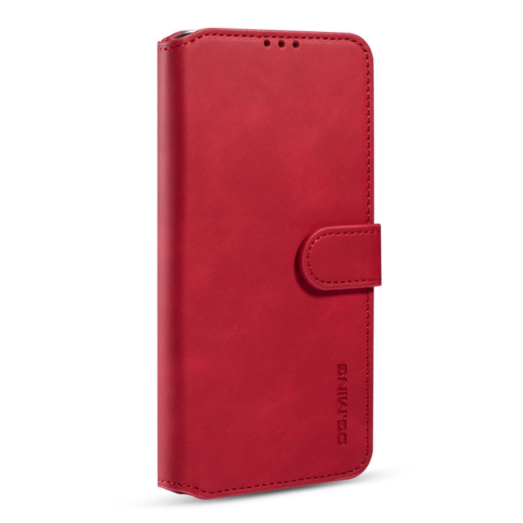 For Xiaomi Redmi K40 DG.MING Retro Oil Side Horizontal Flip Leather Case with Holder & Card Slots & Wallet(Red) - Xiaomi Cases by DG.MING | Online Shopping UK | buy2fix