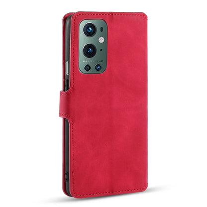 For OnePlus 9 Pro DG.MING Retro Oil Side Horizontal Flip Leather Case with Holder & Card Slots & Wallet(Red) - OnePlus Cases by DG.MING | Online Shopping UK | buy2fix