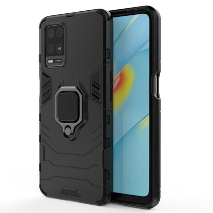 For OPPO A54 4G Shockproof PC + TPU Protective Case with Magnetic Ring Holder(Black) - OPPO Cases by buy2fix | Online Shopping UK | buy2fix