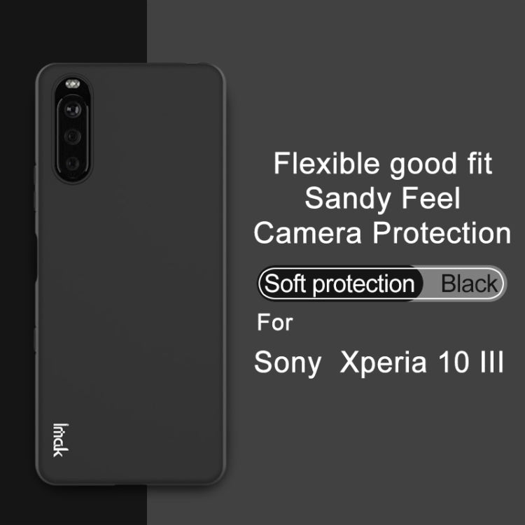 For Sony Xperia 10 III IMAK UC-3 Series Shockproof Frosted TPU Protective Case(Black) - Sony Cases by imak | Online Shopping UK | buy2fix