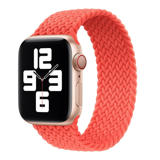 Metal Head Braided Nylon Solid Color Watch Band For Apple Watch Ultra 49mm&Watch Ultra 2 49mm / Series 9&8&7 45mm / SE 3&SE 2&6&SE&5&4 44mm / 3&2&1 42mm, Size:M 155mm(Bright Orange) - Watch Bands by buy2fix | Online Shopping UK | buy2fix