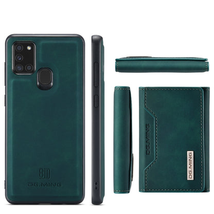 For Samsung Galaxy A21s DG.MING M2 Series 3-Fold Multi Card Bag Back Cover Shockproof Case with Wallet & Holder Function(Green) - Galaxy Phone Cases by DG.MING | Online Shopping UK | buy2fix