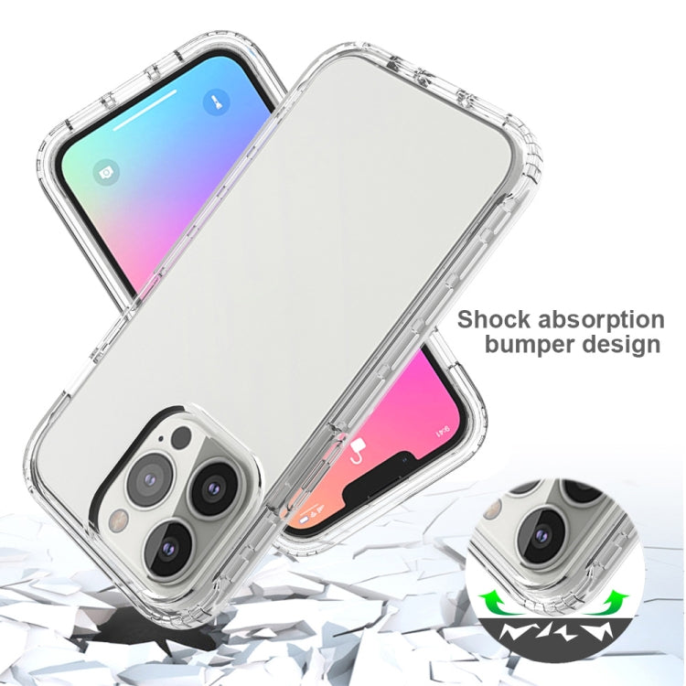 For iPhone 13 Shockproof High Transparency Two-color Gradual Change PC+TPU Candy Colors Protective Case(Transparent) - iPhone 13 Cases by buy2fix | Online Shopping UK | buy2fix