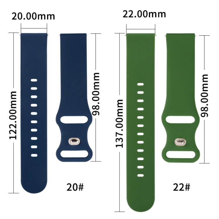 For Huawei Watch GT 2 42mm 8-buckle Silicone Watch Band(Midnight Blue) - Watch Bands by buy2fix | Online Shopping UK | buy2fix