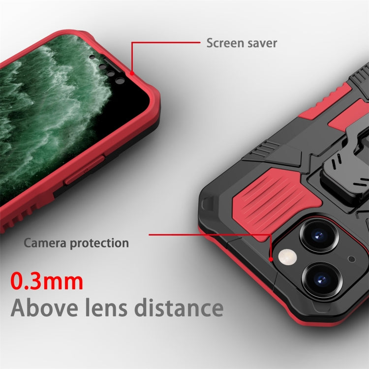 For iPhone 13 mini Machine Armor Warrior Shockproof PC + TPU Protective Case (Red) - iPhone 13 mini Cases by buy2fix | Online Shopping UK | buy2fix