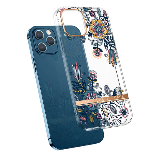 For iPhone 11 Pro Max High Translucent Electroplating Flower Pattern TPU + PC Shockproof Case (Po-phase Flowers) - iPhone 11 Pro Max Cases by buy2fix | Online Shopping UK | buy2fix