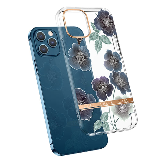 For iPhone 11 Pro Max High Translucent Electroplating Flower Pattern TPU + PC Shockproof Case (Cineraria) - iPhone 11 Pro Max Cases by buy2fix | Online Shopping UK | buy2fix