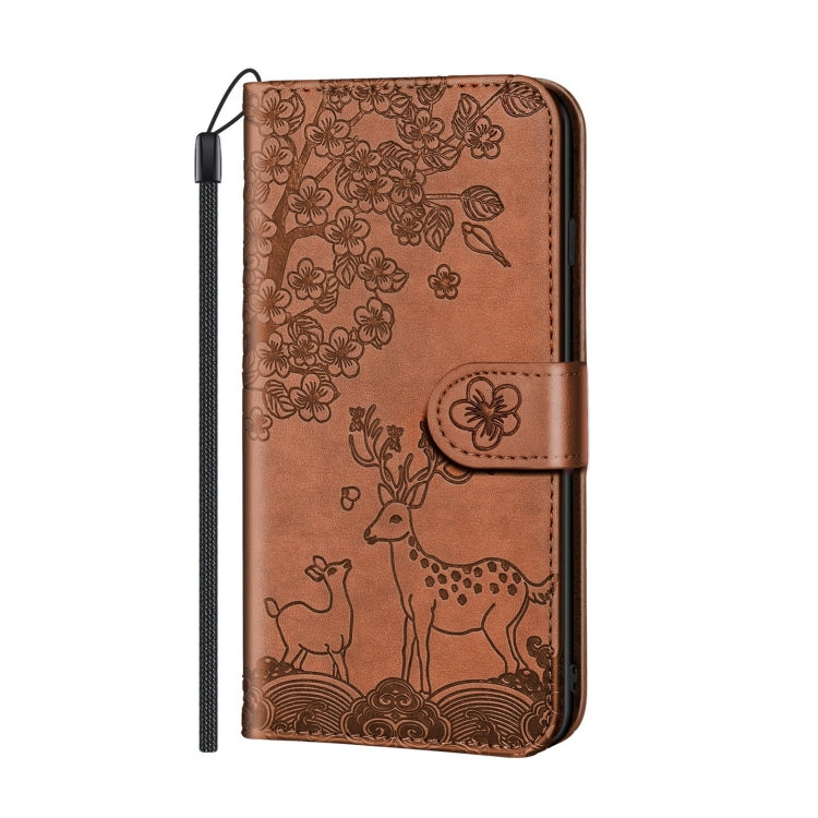 Sika Deer Embossing Pattern Horizontal Flip PU Leather Case with Holder & Card Slot & Wallet & Photo Frame For iPhone 6 Plus / 6s Plus(Brown) - More iPhone Cases by buy2fix | Online Shopping UK | buy2fix