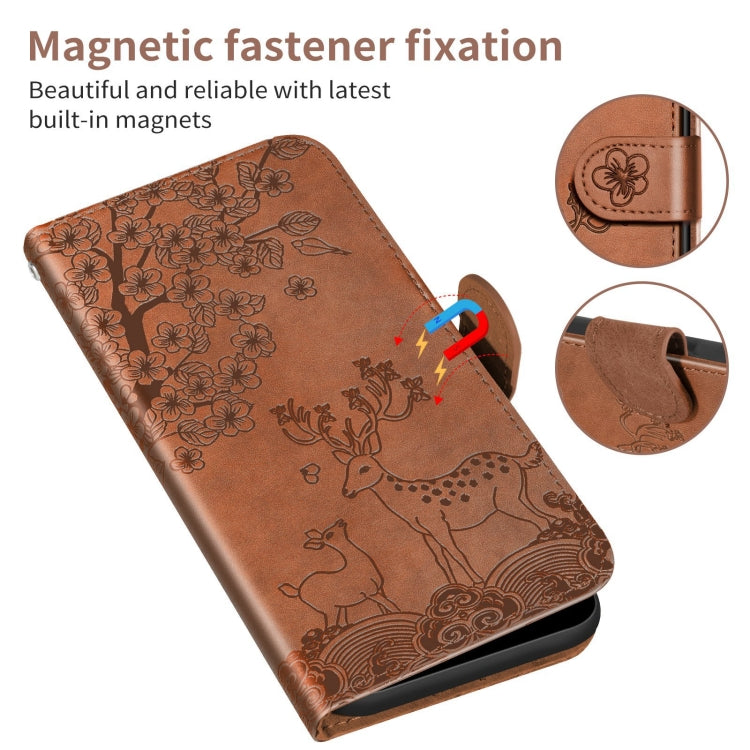 Sika Deer Embossing Pattern Horizontal Flip PU Leather Case with Holder & Card Slot & Wallet & Photo Frame For iPhone 6 Plus / 6s Plus(Brown) - More iPhone Cases by buy2fix | Online Shopping UK | buy2fix