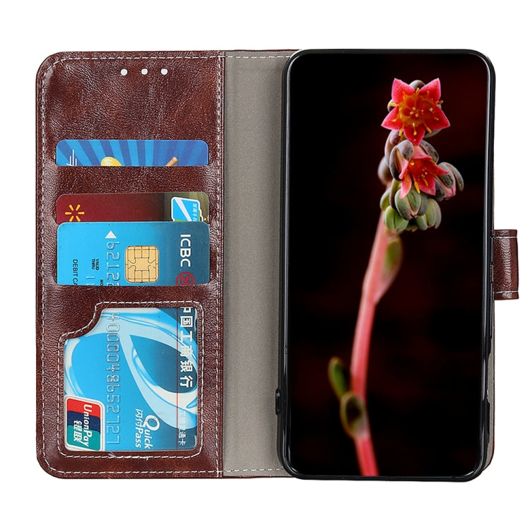 For OPPO A16 Retro Crazy Horse Texture Horizontal Flip Leather Case with Holder & Card Slots & Photo Frame & Wallet(Brown) - OPPO Cases by buy2fix | Online Shopping UK | buy2fix