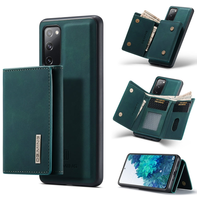 For Samsung Galaxy S20 FE DG.MING M1 Series 3-Fold Multi Card Wallet  Back Cover Shockproof Case with Holder Function(Green) - Galaxy S20 FE Cases by DG.MING | Online Shopping UK | buy2fix