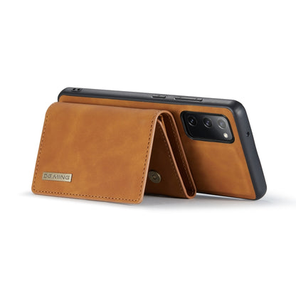 For Samsung Galaxy S20 FE DG.MING M1 Series 3-Fold Multi Card Wallet  Back Cover Shockproof Case with Holder Function(Brown) - Galaxy S20 FE Cases by DG.MING | Online Shopping UK | buy2fix