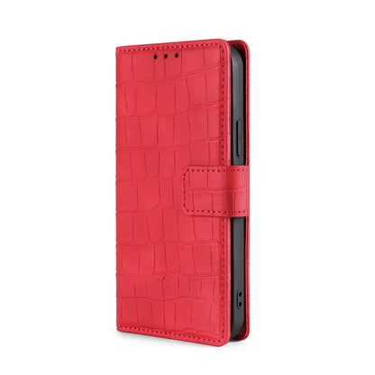 For Huawei P30 Skin Feel Crocodile Texture Magnetic Clasp Horizontal Flip PU Leather Case with Holder & Card Slots & Wallet(Red) - Huawei Cases by buy2fix | Online Shopping UK | buy2fix