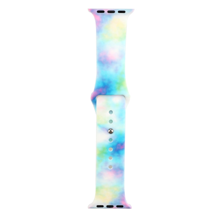 Silicone Painted Pattern Watch Band For Apple Watch Ultra 49mm&Watch Ultra 2 49mm / Series 9&8&7 45mm / SE 3&SE 2&6&SE&5&4 44mm / 3&2&1 42mm(C) - Watch Bands by buy2fix | Online Shopping UK | buy2fix