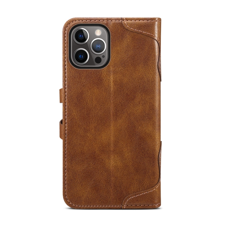 For iPhone 13 mini Calf Texture Buckle Horizontal Flip Leather Case with Holder & Card Slots & Wallet (Brown) - iPhone 13 mini Cases by buy2fix | Online Shopping UK | buy2fix