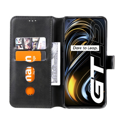 Classic Calf Texture PU + TPU Horizontal Flip Leather Case with Holder & Card Slots & Wallet For OPPO Realme GT 5G(Black) - Realme Cases by buy2fix | Online Shopping UK | buy2fix