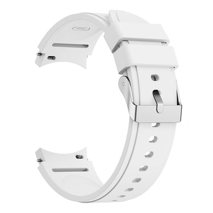 For Samsung Galaxy Watch4 44mm Silicone Watch Band(White) - Watch Bands by buy2fix | Online Shopping UK | buy2fix