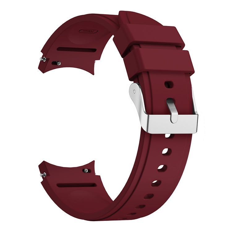 For Samsung Galaxy Watch4 Classic 42mm Silicone Watch Band(Wine Red) - Watch Bands by buy2fix | Online Shopping UK | buy2fix