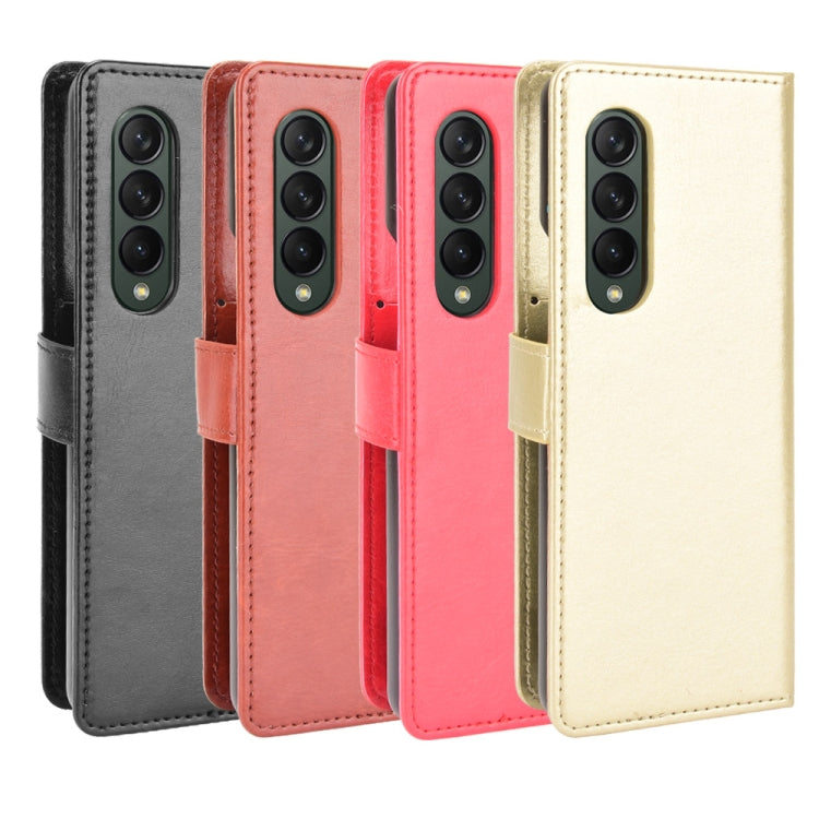 For Samsung Galaxy Z Fold3 5G Crazy Horse Texture Horizontal Flip Leather Case with Holder & Card Slots & Lanyard(Red) - Galaxy Phone Cases by GKK | Online Shopping UK | buy2fix