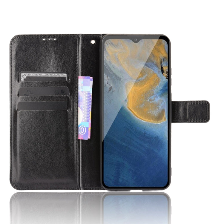 For ZTE Blade A51 Crazy Horse Texture Horizontal Flip Leather Case with Holder & Card Slots & Lanyard(Black) - ZTE Cases by buy2fix | Online Shopping UK | buy2fix