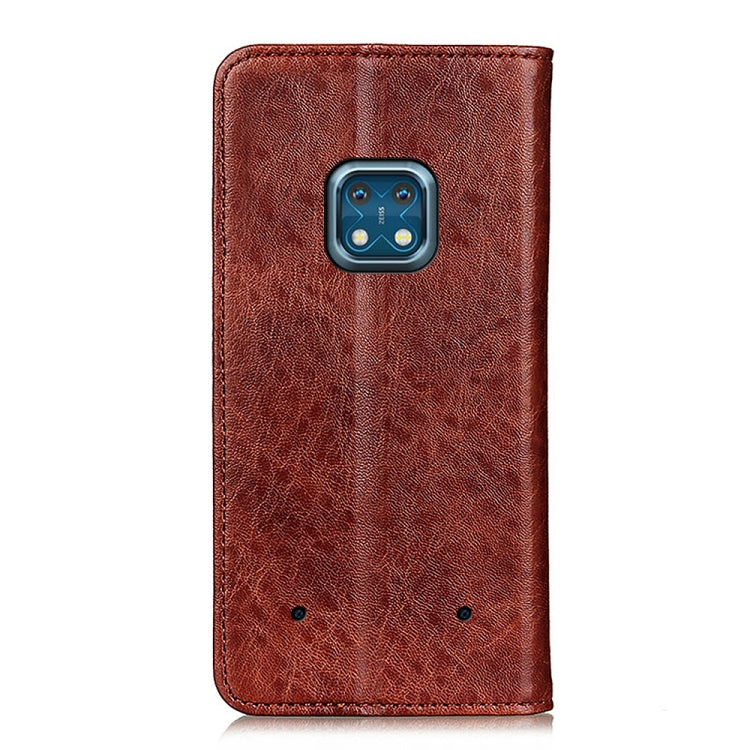 For Nokia XR20 5G Magnetic Crazy Horse Texture Horizontal Flip Leather Case with Holder & Card Slots & Wallet(Brown) - Nokia Cases by buy2fix | Online Shopping UK | buy2fix