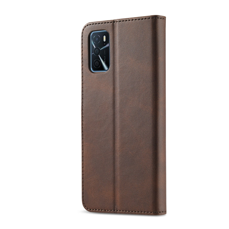LC.IMEEKE Calf Texture Horizontal Flip Leather Case with Holder & Card Slots & Wallet For OPPO A16(Brown) - OPPO Cases by LC.IMEEKE | Online Shopping UK | buy2fix
