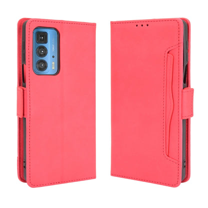 For Motorola Moto Edge 20 Pro/Edge S Pro Skin Feel Calf Pattern Horizontal Flip Leather Case with Holder & Card Slots & Photo Frame(Red) - Motorola Cases by buy2fix | Online Shopping UK | buy2fix