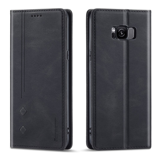 For Samsung Galaxy S8 Forwenw F2 Series Magnetic Horizontal Flip Leather Case with Holder & Card Slots & Wallet(Black) - Galaxy Phone Cases by Forwenw | Online Shopping UK | buy2fix