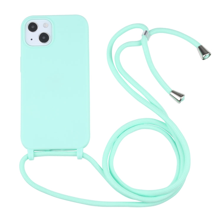 For iPhone 13 mini Candy Colors TPU Protective Case with Lanyard (Mint Green) - iPhone 13 mini Cases by buy2fix | Online Shopping UK | buy2fix