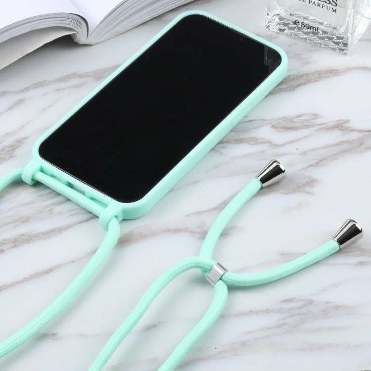 For iPhone 13 mini Candy Colors TPU Protective Case with Lanyard (Mint Green) - iPhone 13 mini Cases by buy2fix | Online Shopping UK | buy2fix