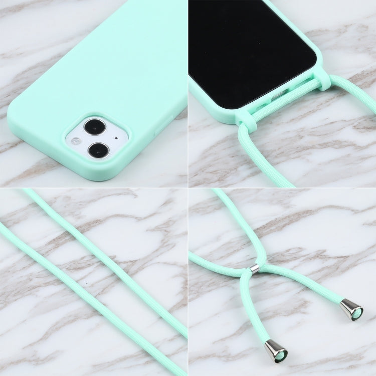 For iPhone 13 mini Candy Colors TPU Protective Case with Lanyard (Mint Green) - iPhone 13 mini Cases by buy2fix | Online Shopping UK | buy2fix