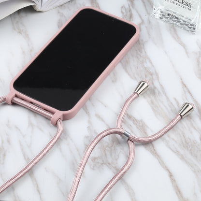 For iPhone 13 Pro Max Candy Colors TPU Protective Case with Lanyard (Rose Gold) - iPhone 13 Pro Max Cases by buy2fix | Online Shopping UK | buy2fix