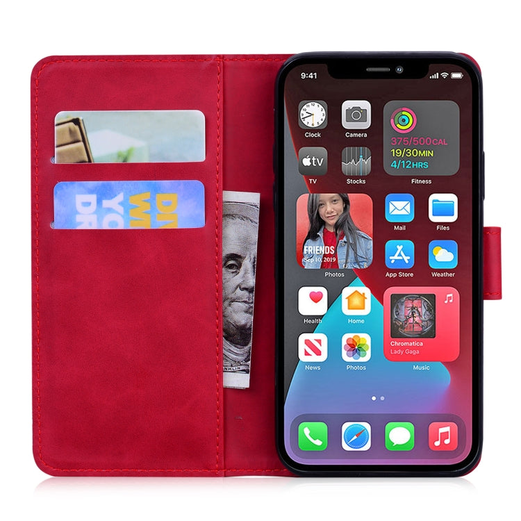 For iPhone 13 Pro Max Tiger Embossing Pattern Horizontal Flip Leather Case with Holder & Card Slots & Wallet (Red) - iPhone 13 Pro Max Cases by buy2fix | Online Shopping UK | buy2fix