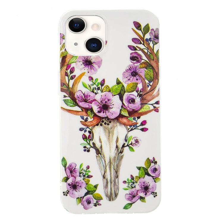 For iPhone 13 mini Luminous TPU Soft Protective Case (Flower Deer) - iPhone 13 mini Cases by buy2fix | Online Shopping UK | buy2fix